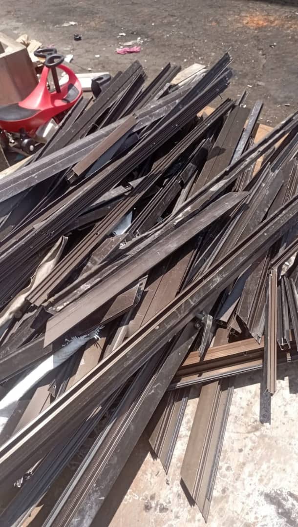 Scrap car body ready for processing